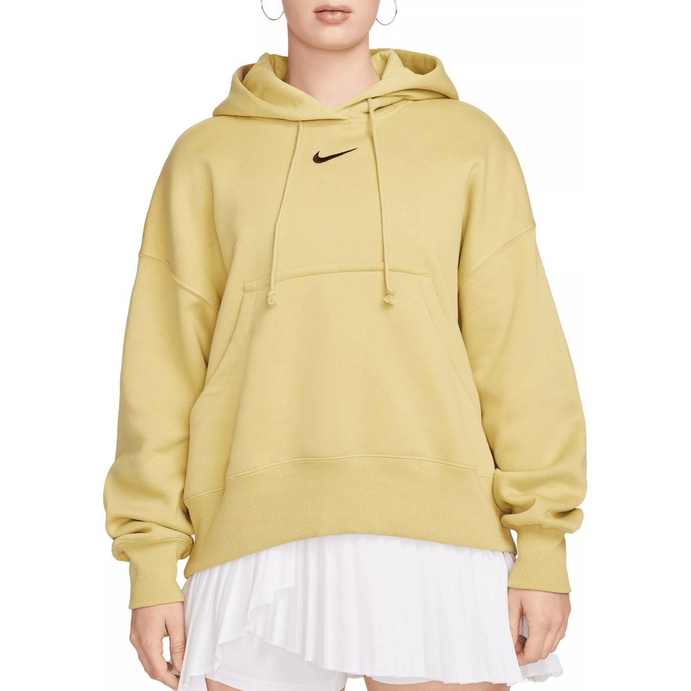 Nike Phoenix Fleece Over-Oversized Hoodie DQ5858-720 Yellow Women's Size Small